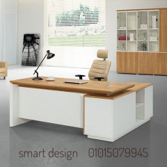 مكتب desk office furniture ادارة خشب mdf اسباني 180سم +سايد جانبي + وحدة ادراج
