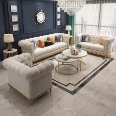 Luxury fabric sofa set