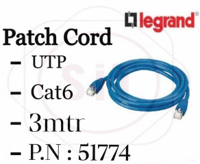 Legrand Patch Cord Cat6 PVC 3mtr