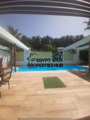 Under market price in katameya heights compound ground floor with private pool for rent