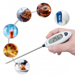 مقياس حرارة الطعام بشاشة LCD