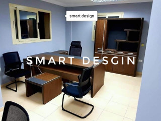 غرفة مكتب اداري بكافة مستلزماتها من تسليمات smart design للأثاث المكتبي