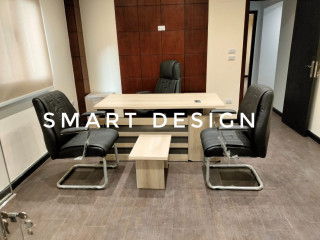 مكتب مودرن mdf اسباني مستورد حرف L من smart design للأثاث المكتبي ٠١١٢٣٠٤٣٨٤٠