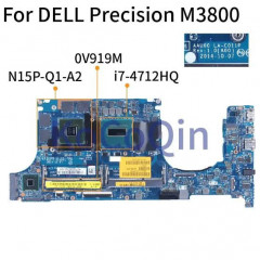 DELL Precision M3800 i7-4712HQ Notebook Mainboard 0V919M LA-C011P SR1PZ N15P-Q1-A2 DDR3 Laptop Motherboard -